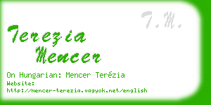 terezia mencer business card